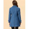imageAllegra K Womens Peter Pan Collar Overcoat Winter Dressy Button Single Breasted Long CoatMarine Blue