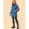 imageAllegra K Womens Peter Pan Collar Overcoat Winter Dressy Button Single Breasted Long CoatMarine Blue