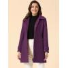 imageAllegra K Womens Peter Pan Collar Overcoat Winter Dressy Button Single Breasted Long CoatPurplish Red