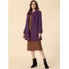 imageAllegra K Womens Peter Pan Collar Overcoat Winter Dressy Button Single Breasted Long CoatPurplish Red