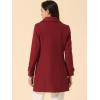 imageAllegra K Womens Peter Pan Collar Overcoat Winter Dressy Button Single Breasted Long CoatRed