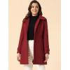 imageAllegra K Womens Peter Pan Collar Overcoat Winter Dressy Button Single Breasted Long CoatRed