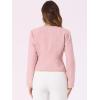 imageAllegra K Womens Plaid Tweed Blazer Long Sleeve Open Front Work Office Short JacketLight Pink