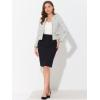 imageAllegra K Womens Plaid Tweed Blazer Long Sleeve Open Front Work Office Short JacketWhite