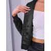 imageAllegra K Womens Sequin Jacket Bomber Long Sleeve Zipper Shiny Glitter Tops Sparkly Party Slitter OutfitBlack