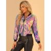 imageAllegra K Womens Sequin Jacket Bomber Long Sleeve Zipper Shiny Glitter Tops Sparkly Party Slitter OutfitMulticolor