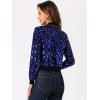 imageAllegra K Womens Sequin Jacket Bomber Long Sleeve Zipper Shiny Glitter Tops Sparkly Party Slitter OutfitRoyal Blue