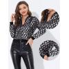 imageAllegra K Womens Sequin Jacket Bomber Long Sleeve Zipper Shiny Glitter Tops Sparkly Party Slitter OutfitSilver Pink