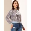 imageAllegra K Womens Sequin Jacket Bomber Long Sleeve Zipper Shiny Glitter Tops Sparkly Party Slitter OutfitWhite Rainbow