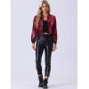 imageAllegra K Womens Sequin Jacket Bomber Long Sleeve Zipper Shiny Glitter Tops Sparkly Party Slitter OutfitWine Red