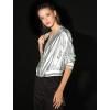 imageAllegra K Womens ShirtSilver