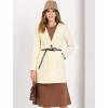imageAllegra K Womens Winter Overcoat Lapel Collar Single Breasted Outerwear Long Pea CoatBeige