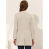 imageAllegra K Womens Winter Overcoat Lapel Collar Single Breasted Outerwear Long Pea CoatBeige White