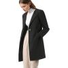 imageAllegra K Womens Winter Overcoat Lapel Collar Single Breasted Outerwear Long Pea CoatBlack
