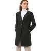 imageAllegra K Womens Winter Overcoat Lapel Collar Single Breasted Outerwear Long Pea CoatBlack