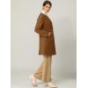 imageAllegra K Womens Winter Overcoat Lapel Collar Single Breasted Outerwear Long Pea CoatBrown