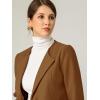 imageAllegra K Womens Winter Overcoat Lapel Collar Single Breasted Outerwear Long Pea CoatBrown