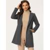 imageAllegra K Womens Winter Overcoat Lapel Collar Single Breasted Outerwear Long Pea CoatDeep Gray