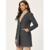 imageAllegra K Womens Winter Overcoat Lapel Collar Single Breasted Outerwear Long Pea CoatDeep Gray