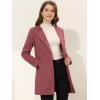 imageAllegra K Womens Winter Overcoat Lapel Collar Single Breasted Outerwear Long Pea CoatDusty Pink