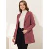 imageAllegra K Womens Winter Overcoat Lapel Collar Single Breasted Outerwear Long Pea CoatDusty Pink