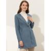 imageAllegra K Womens Winter Overcoat Lapel Collar Single Breasted Outerwear Long Pea CoatGray Blue