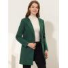 imageAllegra K Womens Winter Overcoat Lapel Collar Single Breasted Outerwear Long Pea CoatGreen