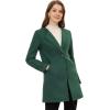 imageAllegra K Womens Winter Overcoat Lapel Collar Single Breasted Outerwear Long Pea CoatGreen