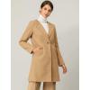 imageAllegra K Womens Winter Overcoat Lapel Collar Single Breasted Outerwear Long Pea CoatKhaki