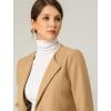 imageAllegra K Womens Winter Overcoat Lapel Collar Single Breasted Outerwear Long Pea CoatKhaki