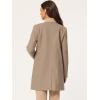 imageAllegra K Womens Winter Overcoat Lapel Collar Single Breasted Outerwear Long Pea CoatLight Brown
