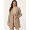 imageAllegra K Womens Winter Overcoat Lapel Collar Single Breasted Outerwear Long Pea CoatLight Brown