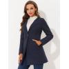 imageAllegra K Womens Winter Overcoat Lapel Collar Single Breasted Outerwear Long Pea CoatNavy Blue
