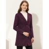 imageAllegra K Womens Winter Overcoat Lapel Collar Single Breasted Outerwear Long Pea CoatPurplish Red
