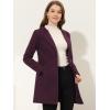 imageAllegra K Womens Winter Overcoat Lapel Collar Single Breasted Outerwear Long Pea CoatPurplish Red