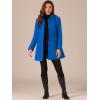 imageAllegra K Womens Winter Overcoat Peter Pan Collar Flap Pocket Single Breasted CoatBlue