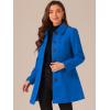 imageAllegra K Womens Winter Overcoat Peter Pan Collar Flap Pocket Single Breasted CoatBlue