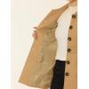 imageAllegra K Womens Winter Overcoat Peter Pan Collar Flap Pocket Single Breasted CoatKhaki