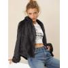 imageAllegra K Womens Winter Wedding Faux Fur Bolero Jacket Loose Formal Faux Fur CoatBlack