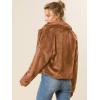 imageAllegra K Womens Winter Wedding Faux Fur Bolero Jacket Loose Formal Faux Fur CoatCaramel