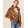imageAllegra K Womens Winter Wedding Faux Fur Bolero Jacket Loose Formal Faux Fur CoatCaramel