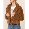 imageAllegra K Womens Winter Wedding Faux Fur Bolero Jacket Loose Formal Faux Fur CoatCaramel