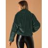 imageAllegra K Womens Winter Wedding Faux Fur Bolero Jacket Loose Formal Faux Fur CoatDark Green