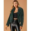 imageAllegra K Womens Winter Wedding Faux Fur Bolero Jacket Loose Formal Faux Fur CoatDark Green