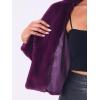 imageAllegra K Womens Winter Wedding Faux Fur Bolero Jacket Loose Formal Faux Fur CoatGrape Purple