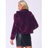 imageAllegra K Womens Winter Wedding Faux Fur Bolero Jacket Loose Formal Faux Fur CoatGrape Purple