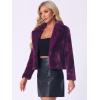 imageAllegra K Womens Winter Wedding Faux Fur Bolero Jacket Loose Formal Faux Fur CoatGrape Purple