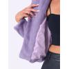 imageAllegra K Womens Winter Wedding Faux Fur Bolero Jacket Loose Formal Faux Fur CoatGrey Purple