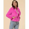 imageAllegra K Womens Winter Wedding Faux Fur Bolero Jacket Loose Formal Faux Fur CoatHot Pink