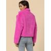 imageAllegra K Womens Winter Wedding Faux Fur Bolero Jacket Loose Formal Faux Fur CoatHot Pink